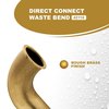 Everflow Direct Connect Waste Bend for Tubular Drain Applications, 17GA Brass 1-1/2"x18" 42118